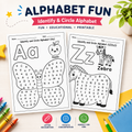 Alphabet Fun – Identify & Circle Alphabet Worksheets (A-Z)
