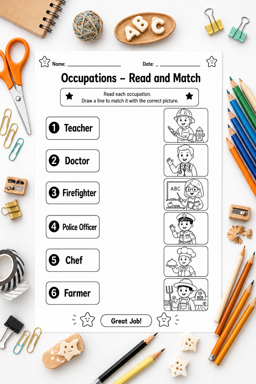 Read & Match Worksheets Bundle for Kids – Fun Early Learning Activities