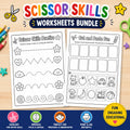 Scissor Skills Worksheets Bundle for Preschool & Kindergarten