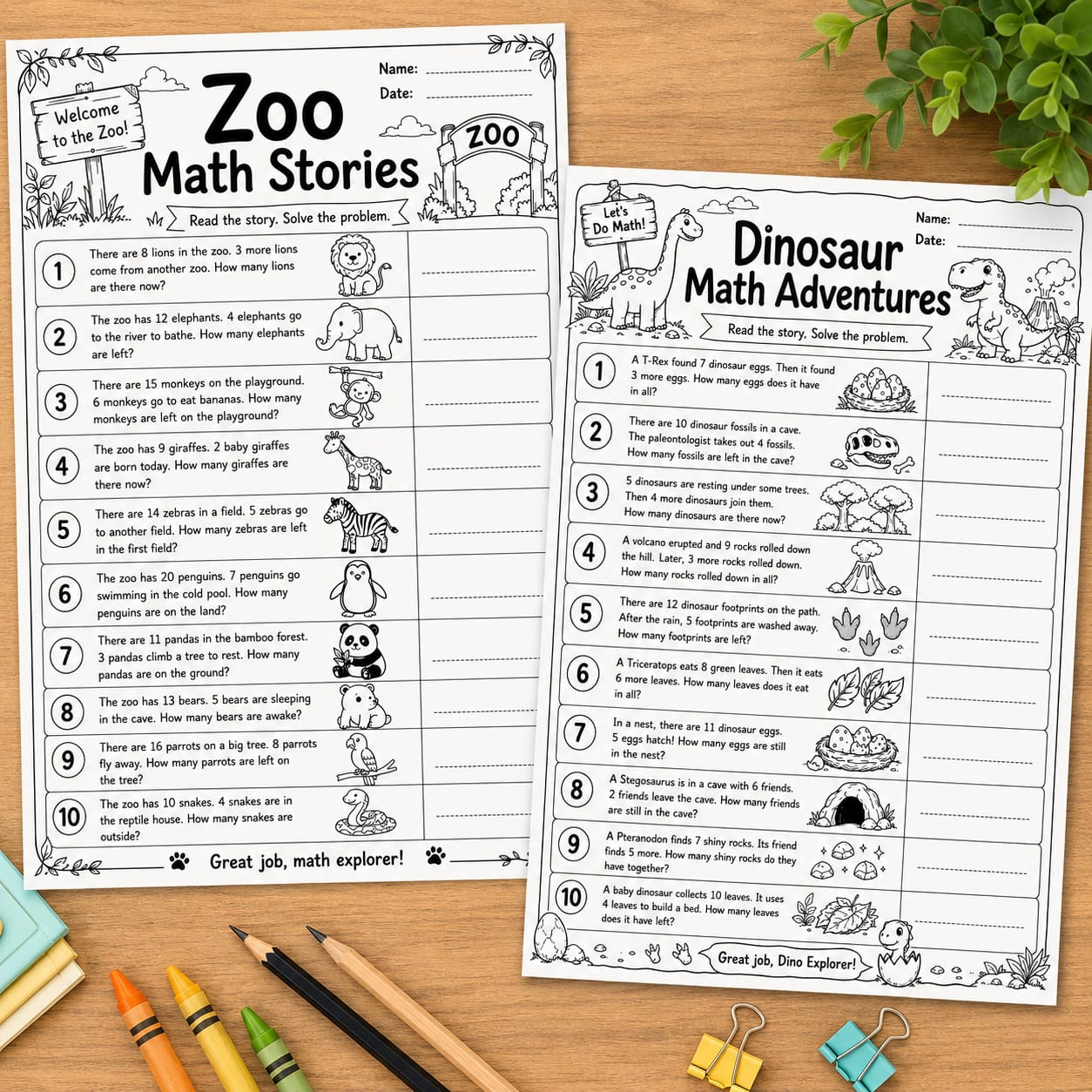 Mixed Math Word Problems Worksheets for Kids | Printable PDF