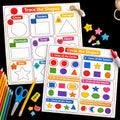 Colors & Shapes Flash Cards for Kids | Printable PDF Worksheets | Instant Download