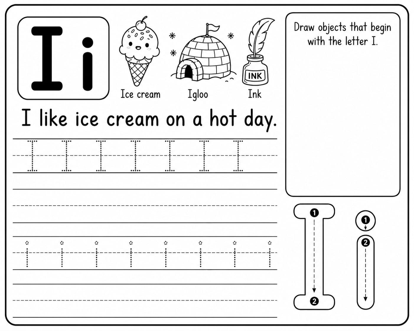 Letter Writing Worksheets for Kids – Tracing, Sentence Writing & Phonics (A-Z) Printable