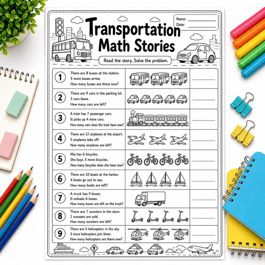 Mixed Math Word Problems Worksheets for Kids | Printable PDF