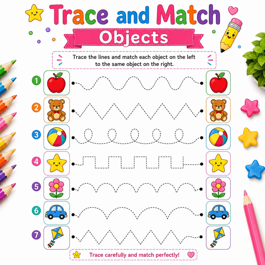 Preschool Tracing Worksheets Bundle | Sight Words, Emotions & Fine Motor Skills Printable
